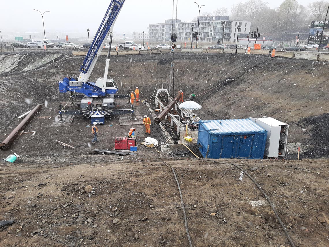 Baustelle von Bohrtec Gesellschaft für Bohrtechnologie mbH in Montreal